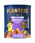 PLANTERS Unsalted Mixed Nuts, Cashews, Pistachios, Almonds, Brazil Nuts, and Pecans, Plant-Based Protein Snacks, 15.25 oz Canister