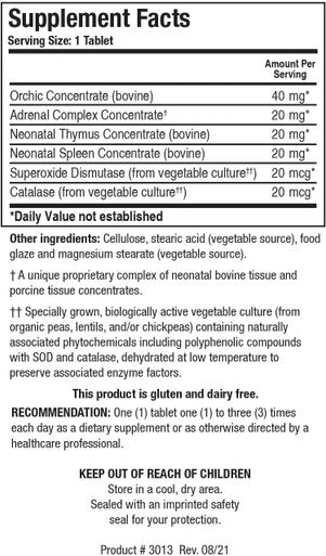 Biotics Research CytozymeM Male Glandular Combination Formula Male Hormone Support Healthy Endocrine Function SOD Catalase Potent Antioxidant Activity. 60 Tablets