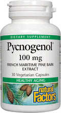 Natural Factors Pycnogenol 100 mg Antioxidant Support for Healthy Aging 30 Capsules