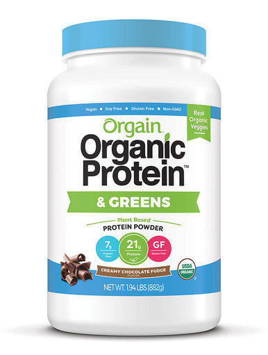 Orgain Organic Plant Based Protein Greens Powder Creamy Chocolate Fudge 1.94 Pound Organic Plant Based Protein Superfoods Powder Vanilla Bean Vegan Non Dairy Lactose 2.02 lb