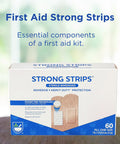 Rite Aid Strong Strips Bandages With Absorbent Non Stick Pad 1" X 3 1/4" - 60 Count | Wound Care And First Aid