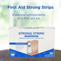 Rite Aid Strong Strips Bandages With Absorbent Non Stick Pad 1" X 3 1/4" - 60 Count | Wound Care And First Aid