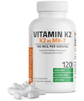 Bronson Vitamin K2 As Mk 7 Menaquinone 100 Mcg Non Gmo 120 Capsules