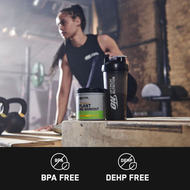 Optimum Nutrition On Shaker Mixing Ball Bpa And Dehp Black 600 Ml