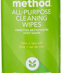 Method PRODUCTS PBC 1880 Lime and Sea Salt All-Purpose Cleaning Wipes 30-count