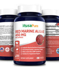NusaPure Red Marine Algae 450mg 200 Vegetarian Capsules (Non-GMO & )