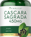 Cascara Sagrada Capsules | 450 Mg | 250 Count | Herbal Supplement | Non-Gmo, Gluten Free | By Carlyle