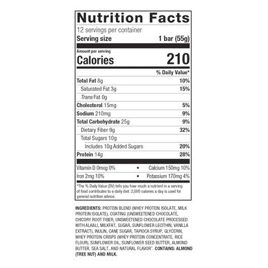 Metagenics Ultra Energy Bars - High Protein Bar - With Iron Fiber from Inulin Potassium & Calcium - Helps Sustain Energy - Caramel Sea Salt - 12 Bars