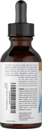 Carlyle Biotin Liquid Drops 5000Mcg | 4 Fl Oz | Natural Berry Flavor | Vegetarian, Non-Gmo & Gluten Free Supplement
