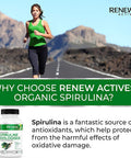 Renew Actives Maximum Strength Spirulina Tablets 1000Mg Per Serving! Supports Immune System, Heart, Cells And Energy Rich In Antioxidants, Vitamins, Minerals. 60 Supplement Capsules!
