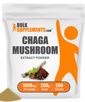 BulkSupplements Chaga Mushroom Extract Powder - Mushroom Supplement, from Chaga Mushrooms - 1000mg of Chaga Powder Extract , (250 Grams - 8.8 oz)