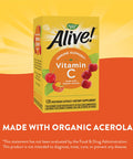 Nature'S Way Alive! Vitamin C Supplement With Organic Acerola, Immune Support*, 120 Capsules