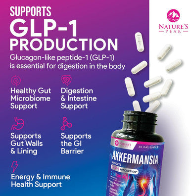 Akkermansia Probiotic With Prebiotic Fiber - Akkermansia Muciniphila Glp-1 Probiotics For Women & Men - Digestive, Gut, Overall Health & Immune Support, Third-Party Tested, Gluten-- 120 Capsules