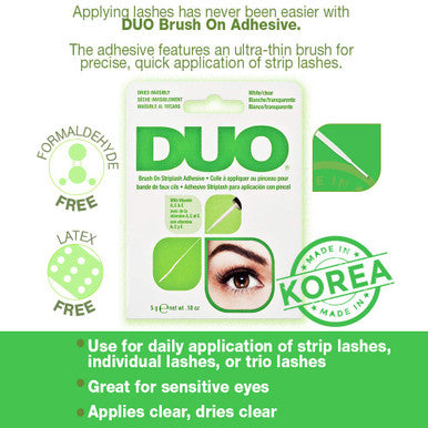 DUO BrushOn Lash Adhesive with Vitamins A C E Clear 0.18 oz 1Pack