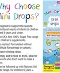 Natures Aid DHA Omega-3 Mini Drops for Infants and Children Sugar Free 50 ml