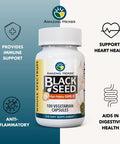 Amazing Herbs Whole Spectrum Black Seed & High Potency Garlic, Vegetarian Capsules - Gluten-Free, Non-Gmo, Vegan, Helps Supports Immune System - 100 Count