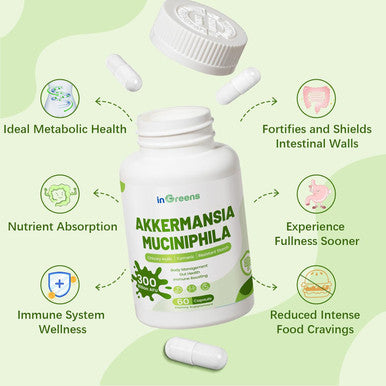 Akkermansia Muciniphila Probiotic For Gut Management - Glp-1 Boosting Supplement With Chicory Inulin, Turmeric, Resistant Starch, Vegan & Gluten - 30 Day Supply