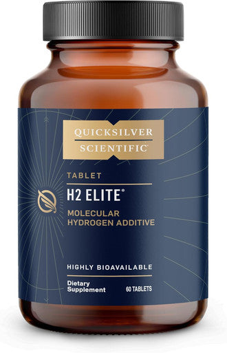 Quicksilver Scientific H2 Elite - Molecular Hydrogen For Energy + Metabolism Support, Water Tablets Perfect For Open Containers - Magnesium Malate Drink Additive (60 Molecular Hydrogen Tablets)