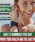 High Absorption Calcium Magnesium Zinc Gummies, Sugar Calcium Magnesium Zinc Supplement With D3 Bone & Teeth Strength Muscle & Nerve Function Vegan Raspberry Flavor 2 Pack