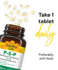 Country Life P5P Vitamin B6 (Pyridoxal Phosphate) 50Mg 100 Tablets Certified Gluten Free Certified Vegan Verified Non-Gmo Verified