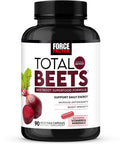 Force Factor Total Beets Beetroot Superfood Formula with Beet Root Powder, Beet Supplement with Vitamins, Minerals, and Antioxidants, Immune Support Supplement, 90 Vegetable Capsules
