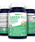 NusaPure Extra Strength Green Tea 20:1 Extract, 24000 mg , 180 Vegan Capsules, 50% EGCG, 98% Polyphenols and 80% Catechins, Potent 20x Extract