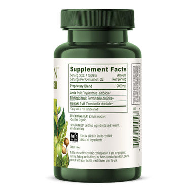 Banyan Botanicals Triphala Tablets - Organic Triphala Supplement With Amla, Haritaki & Bibhitaki For Digestion, Elimination & Healthy Gut Microbiome* 90 Tablets Non-Gmo Sustainably Sourced Vegan