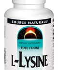 Source s L-Lysine 1000 mg Free Form - Amino Supplement Supports Energy Formation & Collagen - 200 Tablets