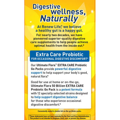 ReLife Ultimate Flora Probiotic Extra Care 50 Billion Go Pack 60 Count