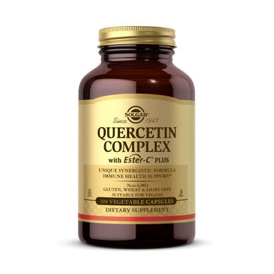Solgar Quercetin Complex With Ester-C Plus 100 Vegetable Capsules - 50 Servings - Supports Immune Health Vitamin C 1000 Mg 250 Vegetable Capsules - Overall Health