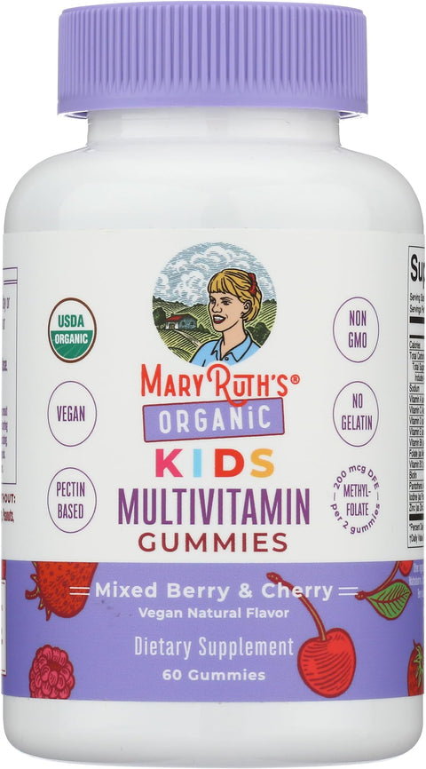 MARYRUTH'S Kids Vitamins Multi 1 Month Supply Multivitamin Gummies for Ages 4+ Multivitamin for Kids Vegan Only 2 Gummies a Day 60 Count