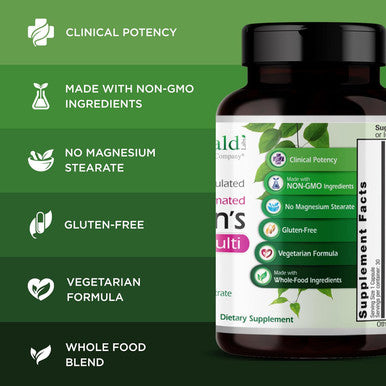 Emerald Labs Women'S 1-Daily Multi - Multivitamin For Women - Includes Calcium, Zinc, Vitamin B & More - Bone & Immune Support Supplement - Gluten- - 60 Vegetable Capsules