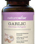 NatureWise Garlic Odorless Softgels 1500mg Support for Cardiovascular Function Immune System Health with Antioxidants Bee Pollen for Everyday Wellness Black 60 Count