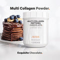 Codeage Multi Collagen Chocolate Protein Powder - Hydrolyzed Bovine Collagen Peptides 5 Collagen Types & MCT Oil - Collagen Creamer Chocolate Collagen Peptides - Protein Shakes - Non-GMO - 18.17 oz