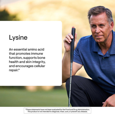 Thorne - Lysine - Supports Immune Skin & Bone Health - Promotes Collagen Formation - L-Lysine Amino Acid Supplement - Third-Party Certified - Gluten Dairy & Soy-Free 60 Capsules