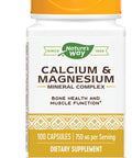 Nature's Way Calcium & Magnesium Mineral Complex, 750 mg per serving, 100 Capsules (Packaging May Vary)