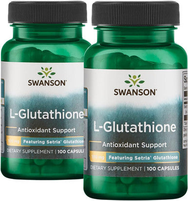 Swanson Amino Acid L-Glutathione 100 Milligrams 200 Capsules 2 Bottles