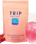 TRIP Magnesium Glycinate Powder with LTheanine and Lion's Mane Sugar Free Magnesium Supplement for Adults 250mg Magnesium per Drink Mix Serving Pomegranate Orange Blossom 1 Bag 30 Servings