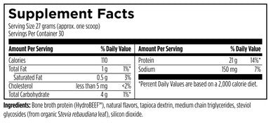 Designs for Sport Beef Protein Powder - NSF Certified for Sport Hydrolyzed Protein - Highly Absorbable with Amino Acids & Collagen Precursors - Bone Broth Protein for Athletes (Vanilla 30 Servings)
