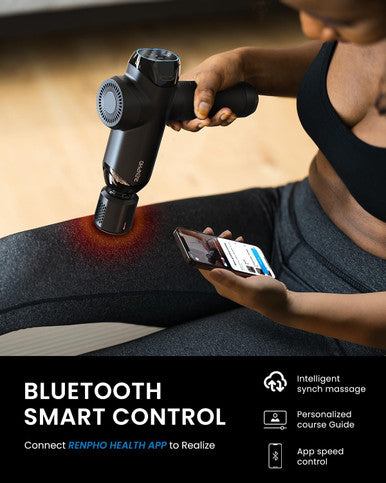 Renpho Massage Gun Deep Tissue With Heat And Cold Fsa Hsa Eligible Percussion Muscle Massage Gun Bluetooth Handheld Massager Gun Power+ Thermacool