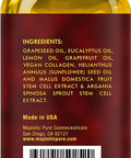 MAJESTIC PURE Cellulite Massage Oil - with Vegan Collagen & Stem Cells, Unique Blend of Massage Essential Oils - Anti Cellulite Oil Improves Skin Tightening and Firming, 8 fl oz