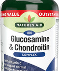 Natures Aid Glucosamine and Chondroitin Complex with Vitamin C Rosehip Ginger and Turmeric 180 Capsules