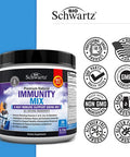 Immune Support Drink with Vitamin C 1000mg D3 B12 Zinc Elderberry Turmeric Eusacea Electrolytes Powder Natural Hydration Immunity Defense Joint Support Berry Flavor Vitamin Supplement 30 Days