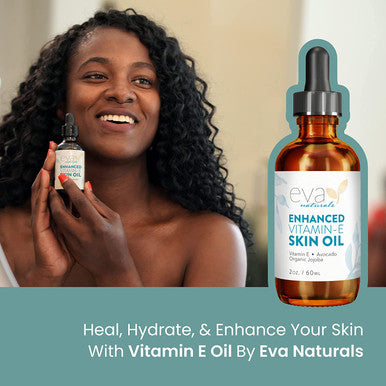 Eva Naturals Vitamin E Oil for Skin Care Vitamin E Oil for Skin Vitamin E Oil for Skin Scar XL 2 Oz.