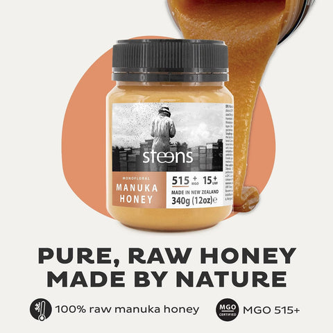 STEENS NZ Beekeeper 15Plus Manuka Honey, 340 GR