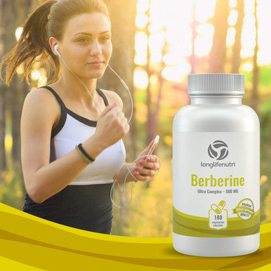 LongLifeNutri Berberine Supplement 500Mg Hcl Extract | 180 Vegetarian Capsules | Made In Usa | 1000Mg Per Serving | Dihydroberberine Plus Berberis Aristata Complex