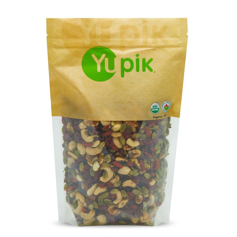 Yupik Organic Protein Boost Trail Mix, 2.2 Lb, A Mix Of Cashews, Almonds, Pumpkin Seeds, Walnut, Cranberries, Pack of 1