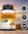 Sunergetic USDA Certified Organic Turmeric Supplement ÃƒÂ¢Ã¢â€šÂ¬Ã¢â‚¬Å“ Includes Organic Turmeric & Organic Black Pepper ÃƒÂ¢Ã¢â€šÂ¬Ã¢â‚¬Å“ 1,400mg of Turmeric per Serving - 60 Count
