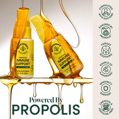 Beekeeper's Naturals Propolis Throat Spray by Beekeeper's Naturals - 95% Bee Propolis Extract, Natural Immune Support & Sore Throat Relief - Antioxidants, Keto, Paleo, Gluten-Free