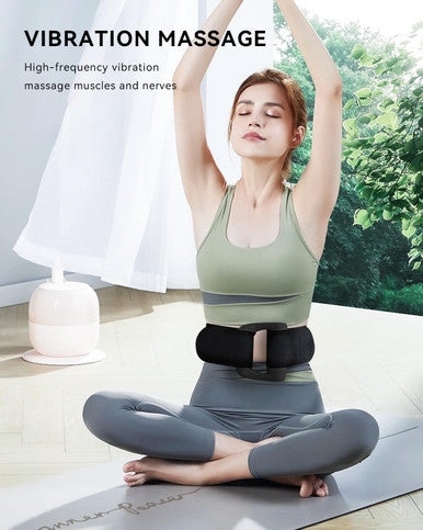 Handheld Massager Gun Deep Tissue, Cordless Mini Massage With Belt, Fat Burning Workouts, Adjustable Vibration Massage 5 Speed Levels, Stress Relief, Black